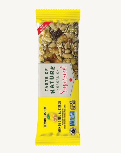 Citroen Cashewnoot multiseed reep van Taste of Nature, 16 x 40 g