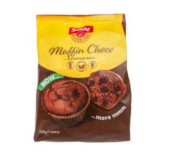 Muffins choco glutenvrij van Dr. Schär, 4 x 225 gr NIET BIO