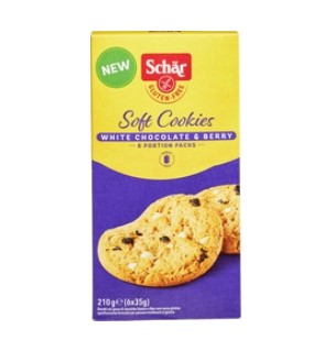 Soft cookies white chocolate + berry GV van Dr. Schär, 6 x 210 g