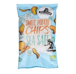 Sweet Potato Chips Sea Salt van John Altman, 12 x 90 g