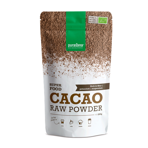 Cacaopoeder van Purasana, 1 x 200 g