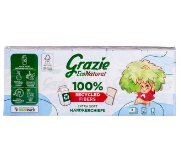 Zakdoekjes extra soft van Grazie Natural, 16 x 90 stk