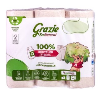 Keukenrol 3-laags 3 rol van Grazie Natural, 7 x 3 stk