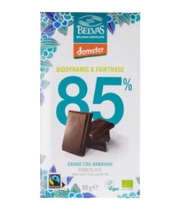Chocolade Demeter 85% van Belvas, 18 x 90 g