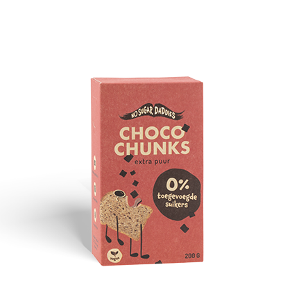 Choco-chunks extra puur van No Sugar Daddies, 10 x 180 g