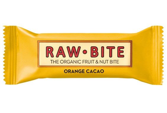 Fruit + nut bite orange cacao van Raw.bite, 12 x 45 g