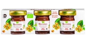 Hazelnootpasta cacao [3 pack] van Nocciolata, 12 x 75 g