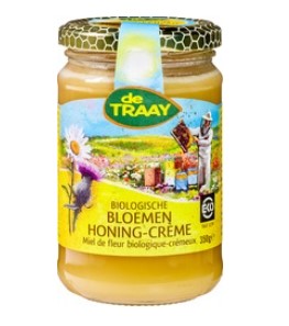 Bloemenhoning crème van De Traay, 1 x 350 g