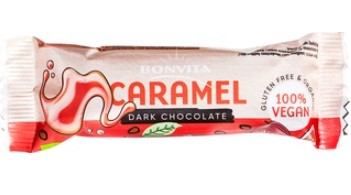 Darkchocolate-caramel bar van Bonvita, 24 x 40 g