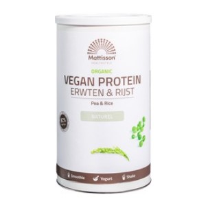 Proteïne-poeder erwten + rijst naturel, vegan van Mattisson, 1 x