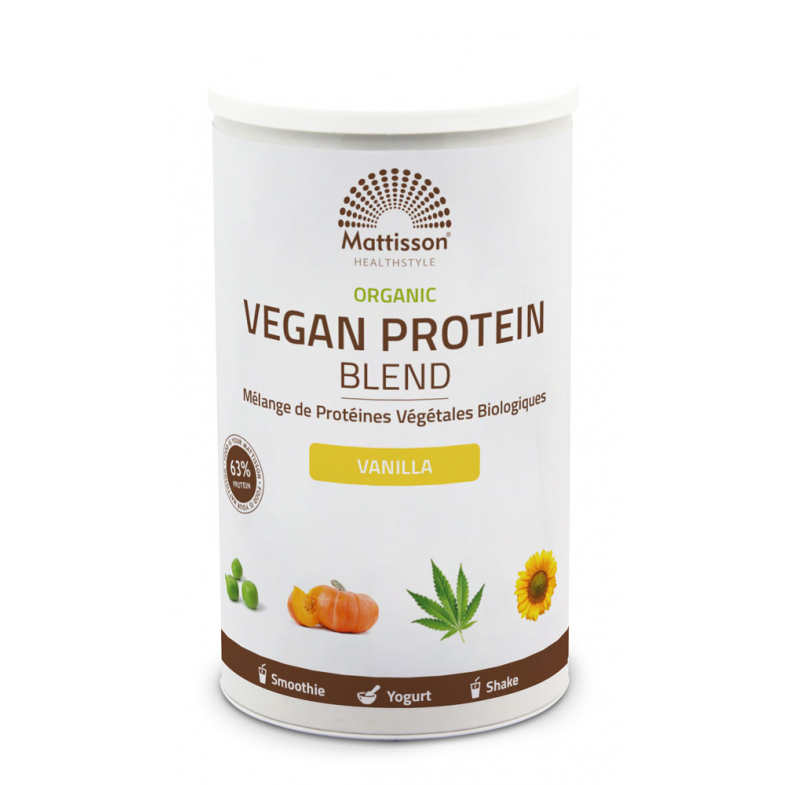 Proteïne-blend vanille, vegan van Mattisson, 1 x 400 g