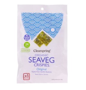 Seaveg-crispies orginal multipack van Clearspring, 6 x 20 g