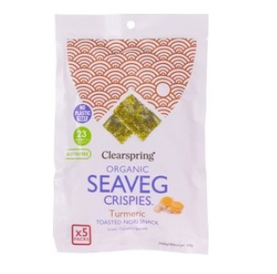 Seaveg-crispies tumeric multipack [3-pack] van Clearspring, 6 x