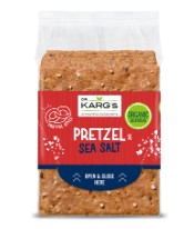 Crackers pretzel zeezout van Dr. Karg`s, 10 x 200 g