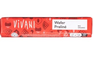 Chocolate-bar wafer praliné van Vivani, 18 x 40 g
