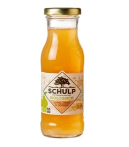 Vruchtensap appel, peer + gembersap van Schulp, 15 x 200 ml