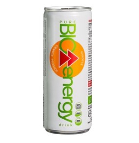 Energiedrank sinaasappel perzik van PURE BIO Energy Excl Statieg
