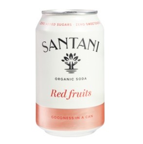Frisdrank rode vruchten van Santani excl statiegeld, 24 x 330 ml