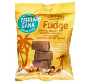 Fudge karamel zeezout van TerraSana, 10 x 150 g