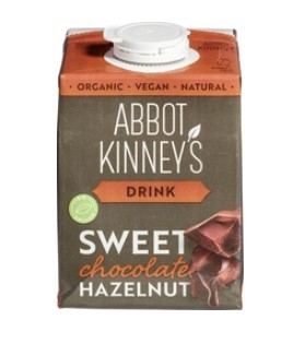 Hazelnootdrink chocolade van Abbot Kinney`s, 12 x 500 ml