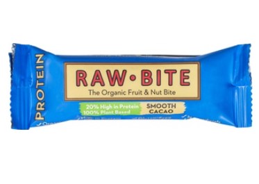 Fruit+nut-bite smooth cacao van Raw.bite, 12 x 45 g