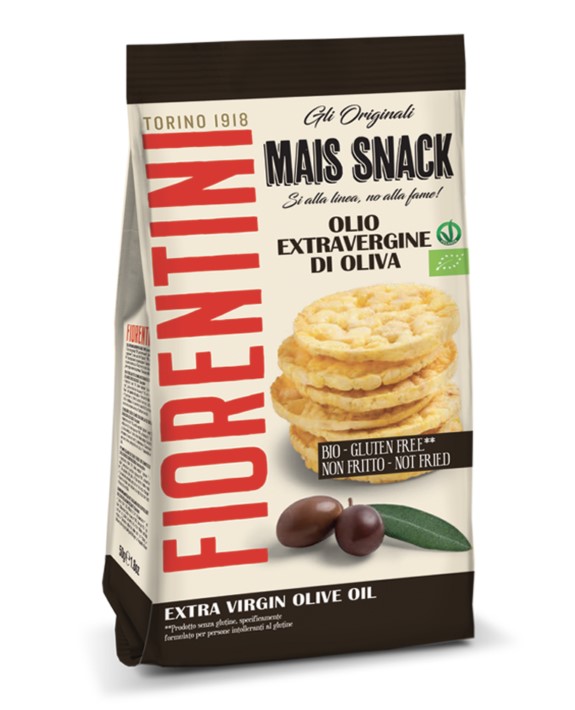 Maissnack olijfolie van Fiorentini, 16 x 50 g