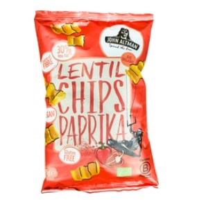 Linzenchips paprika van John Altman, 12 x 75 g