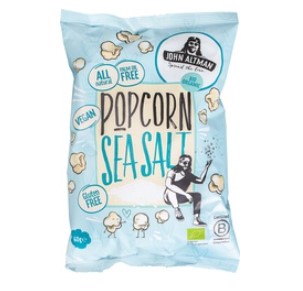 Popcorn sea salt van John Altman, 10 x 60 g