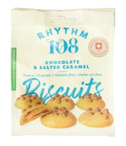 Biscuits salted caramel van Rhythm 108, 8 x 135 g