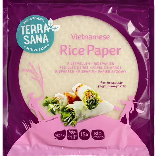 Rijstvellen Vietnamese bruin van TerraSana, 10 x 150 g
