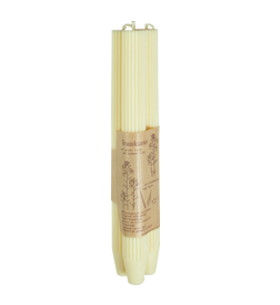Kaars diner ribbel rood van Brassikaarsen, 6 x 3 stk
