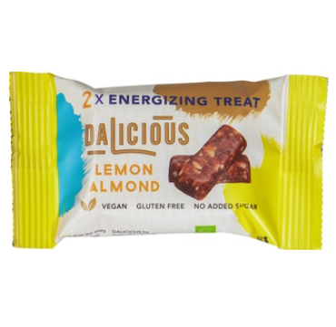 Dadelreep lemon almond van Dalicious, 12 x 30 g