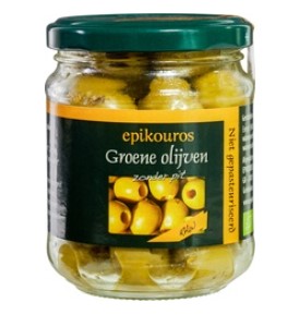 Olijven raw groen zonder pit van Epikouros, 6 x 100 g