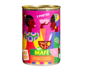 Pindastoof Mafe van Mixblik, 6 x 390 g