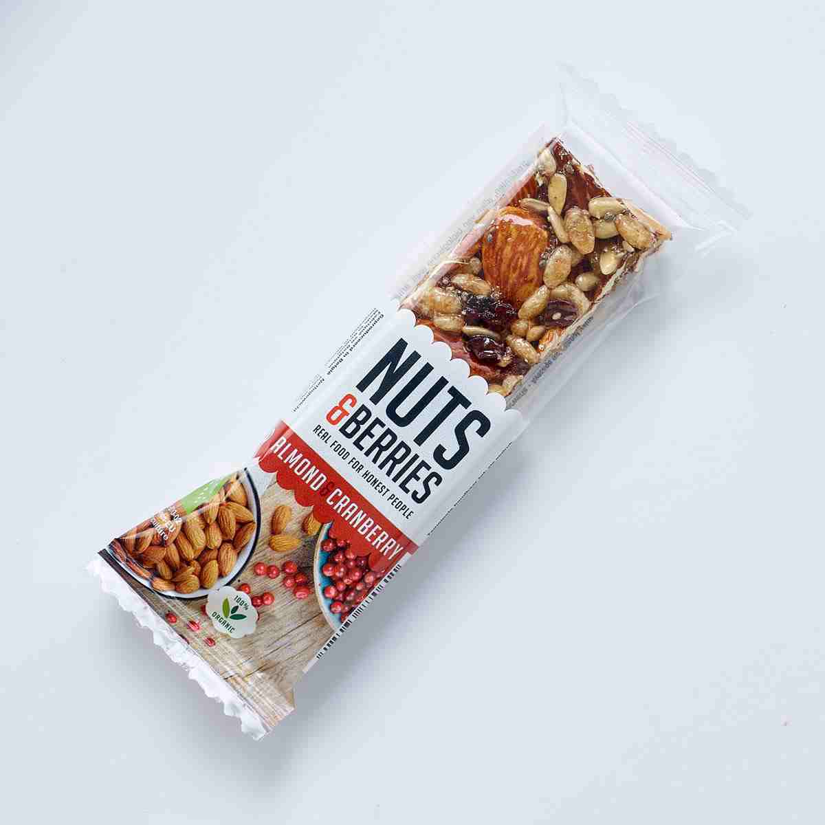 Notenreep amandel cranberry van Nuts & Berries, 15 x 30 g