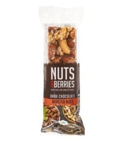 Notenreep dark choc roast nuts van Nuts & Berries, 15 x 30 g