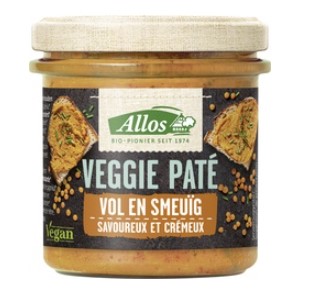Paté vol en smeuïg vegetarisch van Allos, 6 x 135 g