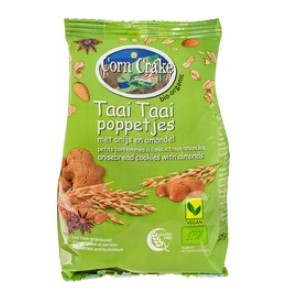 Taai taai poppetjes glutenvrij van Corn Crake Organic, 6 x 125 g Taai taai poppetjes glutenvrij van Corn Crake Organic, 6 x 125 g