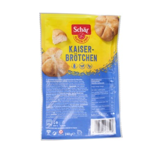 Kaiserbroodjes GV van Dr. Schär, 4 x 240 g GEEN BIO