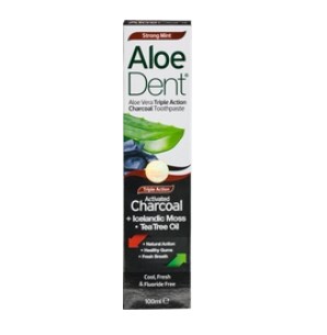 Tandpasta aloë vera charcoal van Aloe Dent, 1 x 100 ml