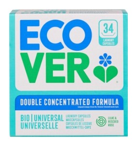 Wascapsules universal van Ecover, 8 x 34 stk