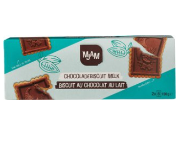 Biscuit melk chocolade van MJAM, 12 x 150 g