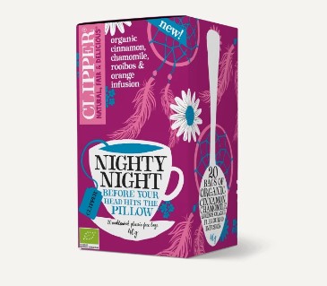 Kruidenthee nighty night van Clipper, 4 x 20 builtjes