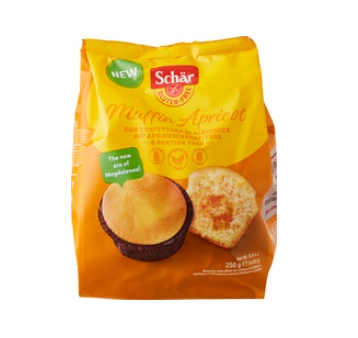 Muffin abrikoos glutenvrij van Dr. Schär, 4 x 250 g NIET BIO Muffin abrikoos glutenvrij van Dr. Schär, 4 x 250 g NIET BIO