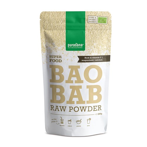 Baobab poeder van Purasana, 1 x 200 g