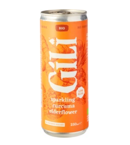 Frisdrank kurkuma vlierbloesem van Gili, 12 x 250 ml