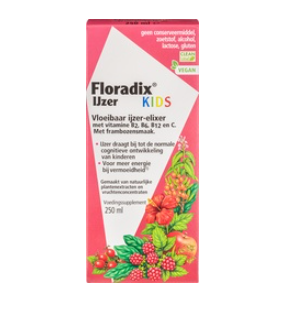 Floradix ijzer-elixer kids van Salus GEEN BIO KEURMERK, 1 x 250