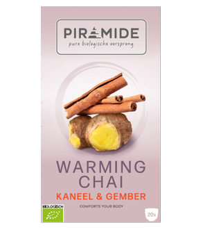 Kruidenthee warming chai kaneel gember van Piramide, 4 x 20 builtjes