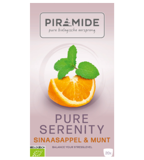 Kruidenthee pure serenity sinaasappel munt van Piramide, 4 x 20 builtjes