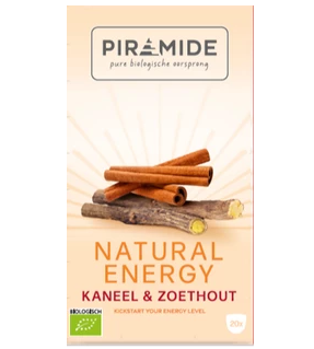 Kruidenthee naturel energy kaneel zoethout van Piramide, 4 x 20 builtjes